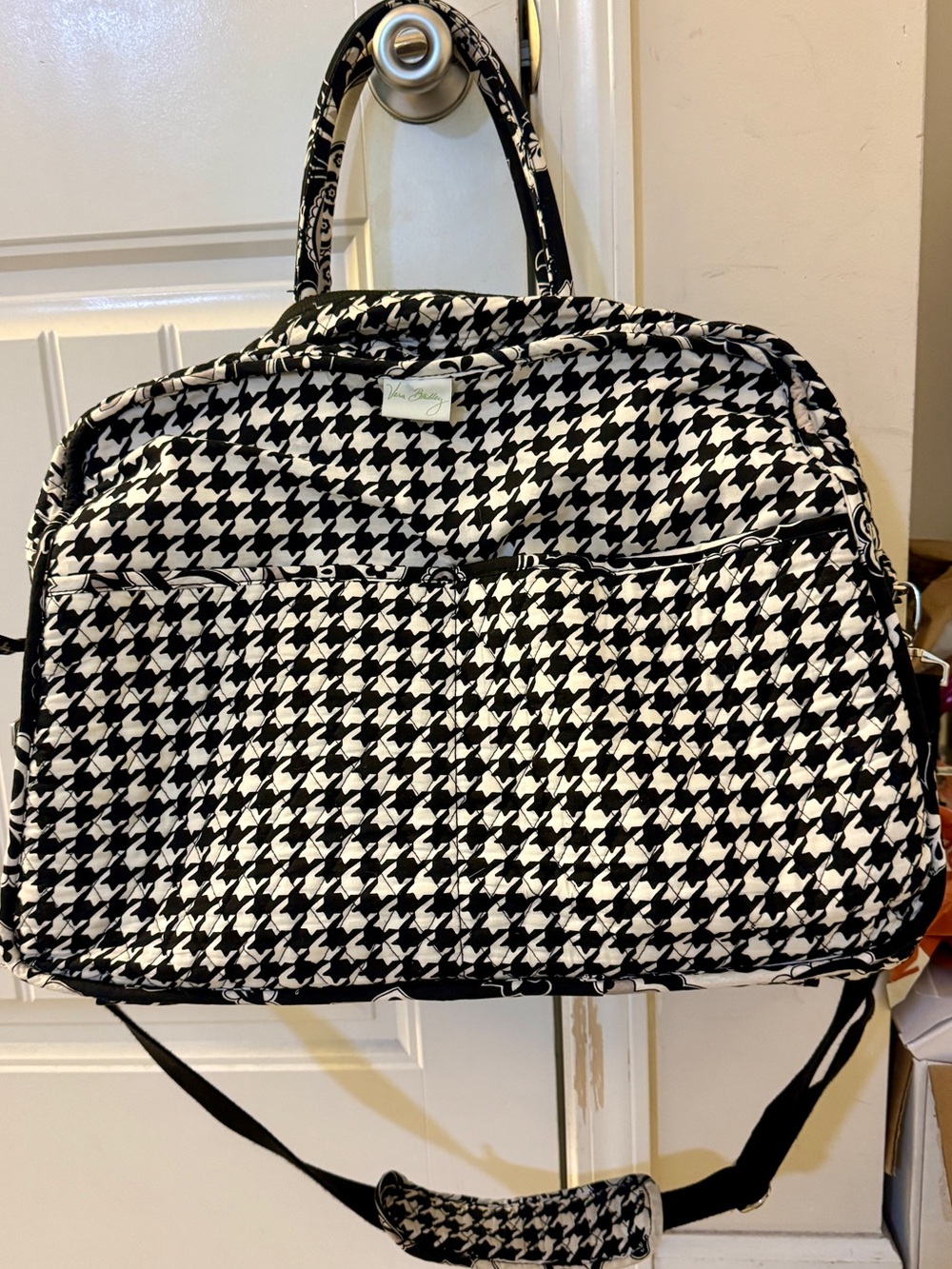 Vera Bradley Black & White Paisley Quilted Travel Bag - Picture 7 of 10